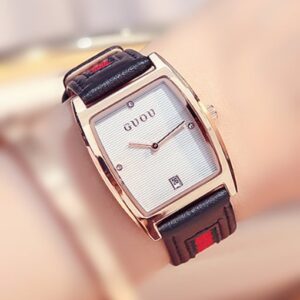 Guou Brand Simple Square Numberless Watch